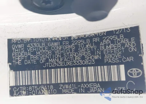 2014 Toyota Prius V Three из США, поврежденный, VIN JTDZN3EUXE3330823